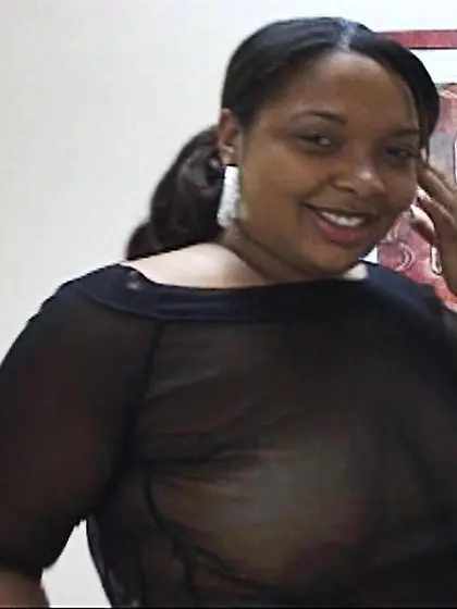 Chubby ebony whore Amber Swallows gets her loose hole drilled by