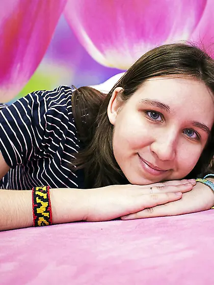 White teen dancing snapshot