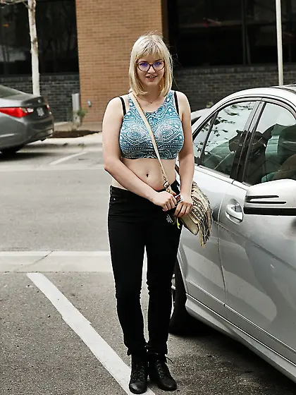 Nerdy blonde glasses big