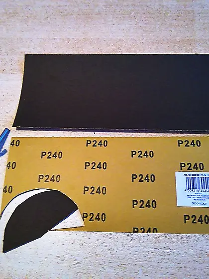 Schleifpapier für Kegel