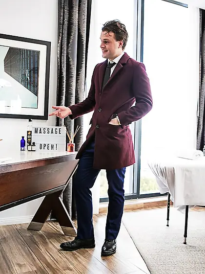 Long-haired cute teen enjoys stiffed with...