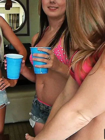 Lusty Rikki Six together with two female friends suck and get th