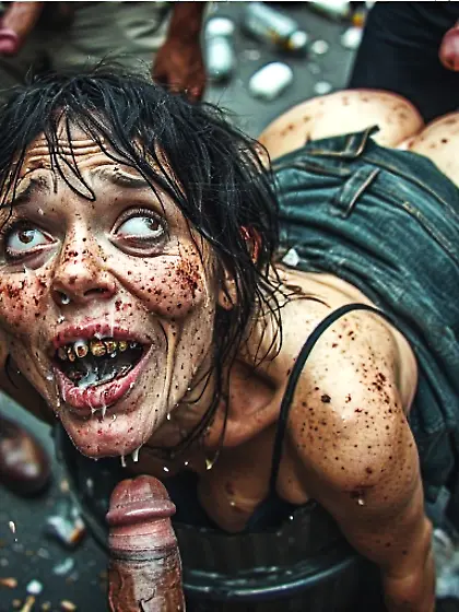 Sex Crazed Meth Whore is Tweaking while men fuck h