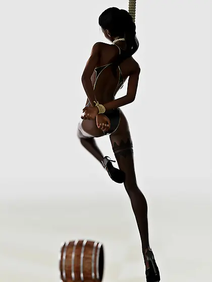 Punished Young Girlfriend Executed - Noose,  Roped,