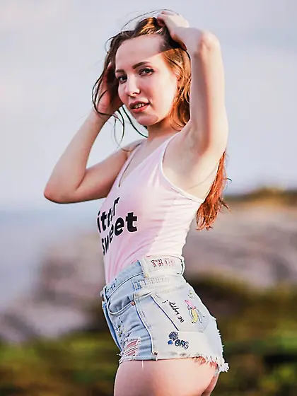 Russian brunette gets fucked rough outdoor