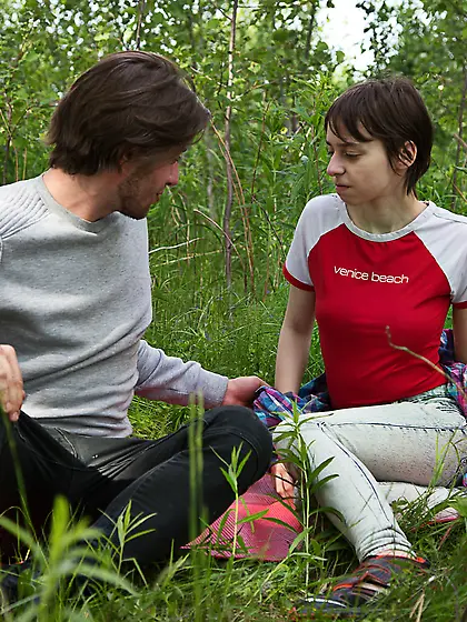 Short-haired skank Yagami Lil gets fucked outdoors