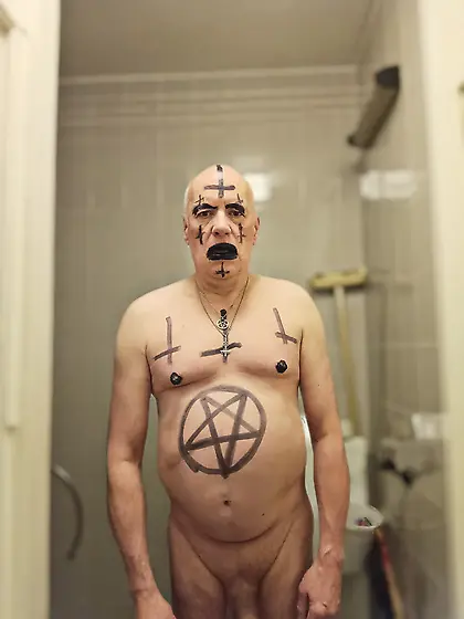 Satan slave is ready to be sacrificed