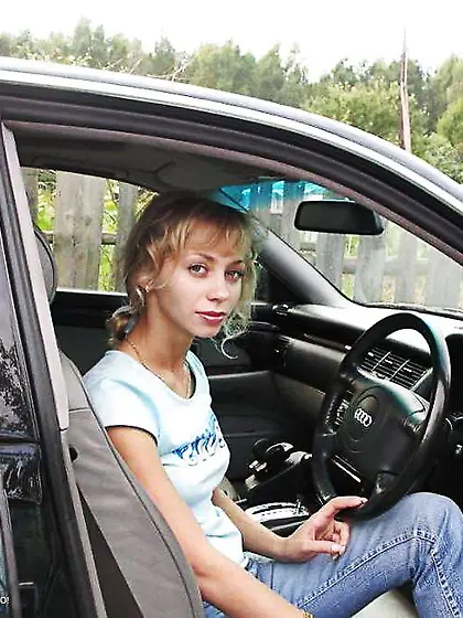 Russian lady on the beach