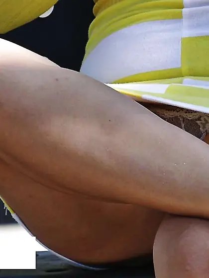 Public exibitionist upskirt and display