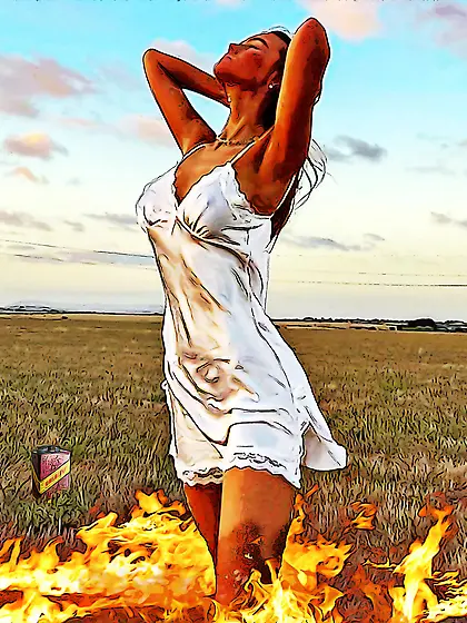 My god,  I burn pretty!