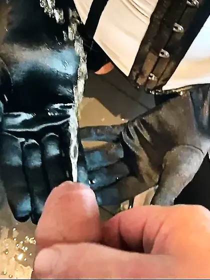 Black and white pissing and blowjob