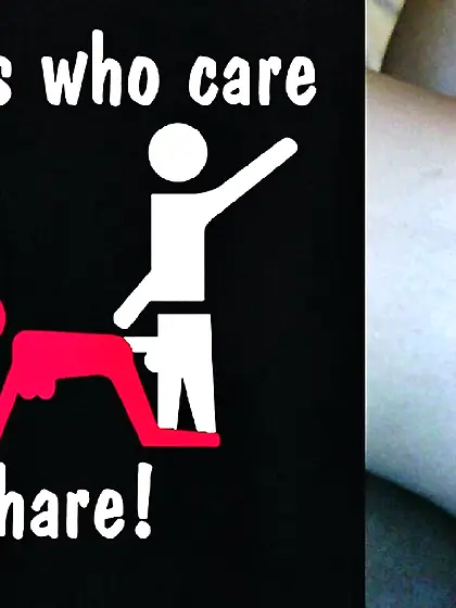 7 Phat white cock & big black cock sharing ebony c