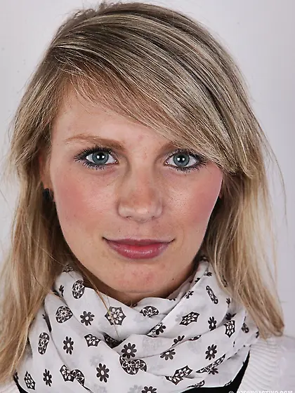 Slim small-titted babe with fair hair naked