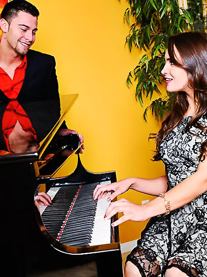 Lingerie girl Teal Conrad is getting her delicious looking nub c