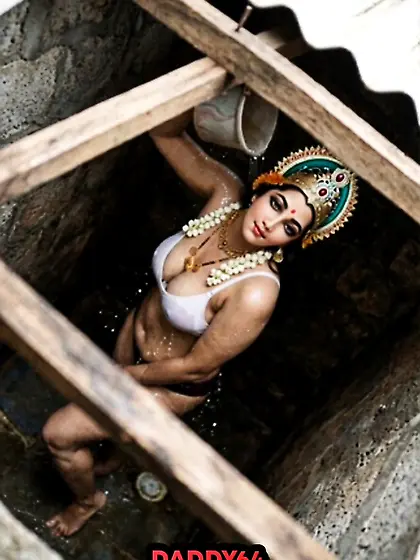 Hot Hindu Devi Durga Mata Bathing