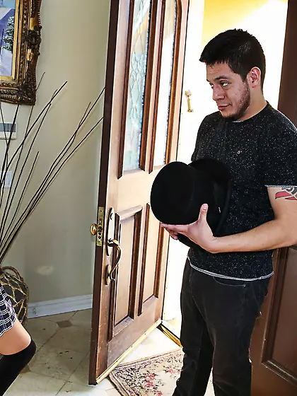 Maya Grand makes her grand entrance,  fucks this nice dick