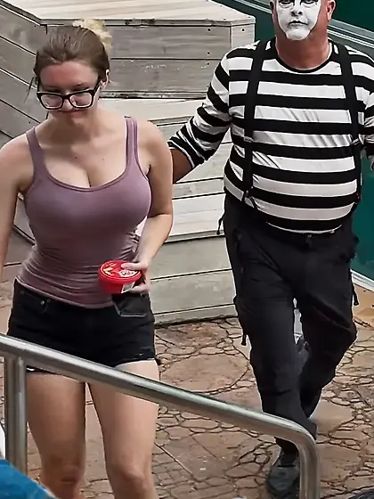 Thick Busty and Nerdy at Sea World