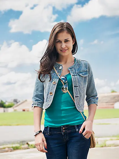 Amazing young girl loves playing naked in...