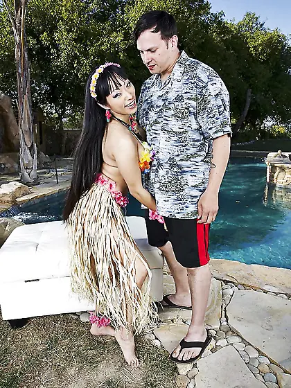 Asian uniform milf busty