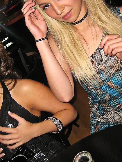 These amateur gals are willing to please a handsome stripper in