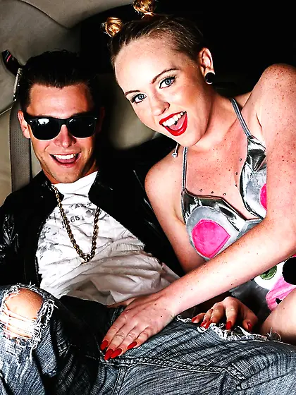 Red lipped harlot giving