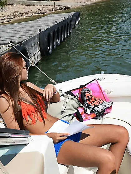 Beautiful coed babe sucks