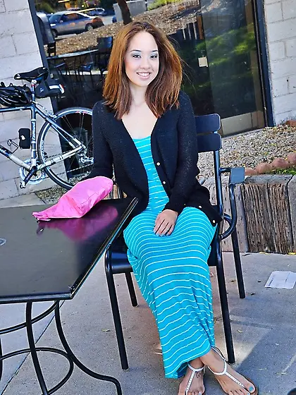 Young redhead sexy striptease