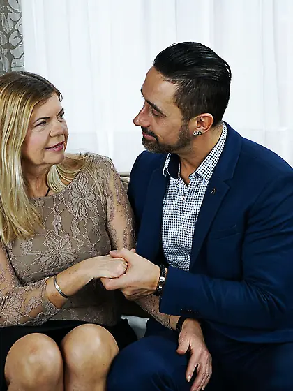 Insatiable granny called Samantha gets boned in the living room