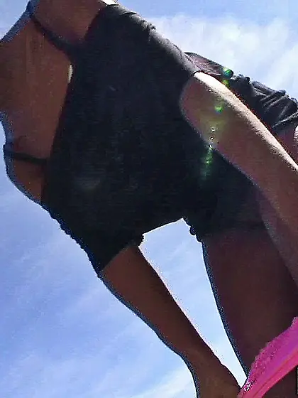 Shaved pussy lips of filthy Isabella Chrystin are spread for the