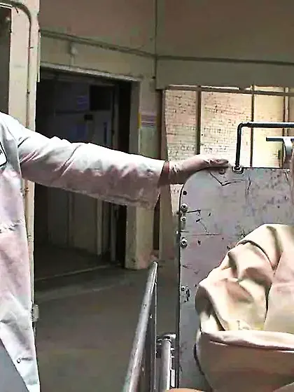 Blonde mental patient fucked