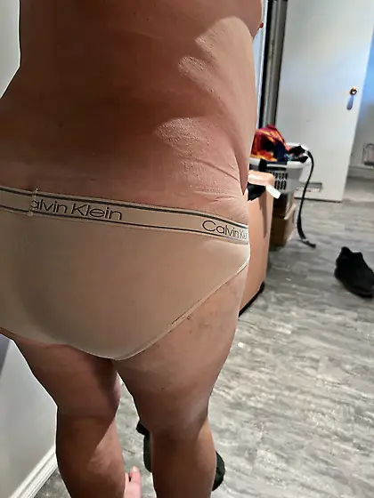 A faggot in panties.