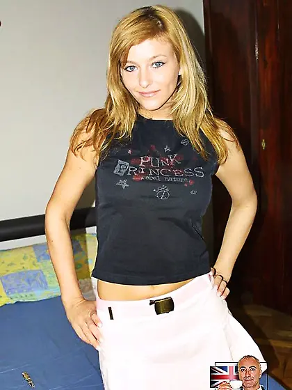 Sexy slutty blonde shagged by a horny senior