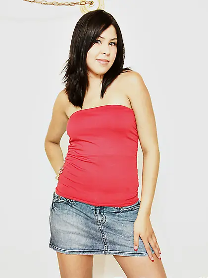 Young Latin beauty Celina Cross is sucking fiercely the dick of