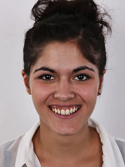 Petite cute smiling coffee