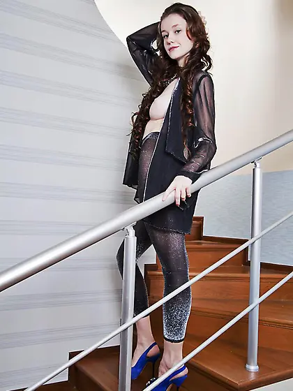 Gorgeous pale brunette Emily Bloom enjoys in exposing her natura