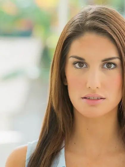 Vacant stare bimbo brunette gets destroyed by a bald-headed dude