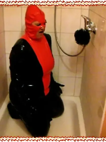 Annadevot - punished in a latex suit