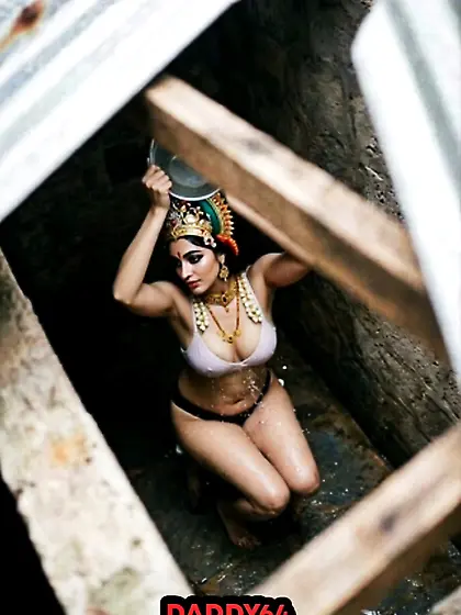 Hot Hindu Devi Durga Mata Bathing