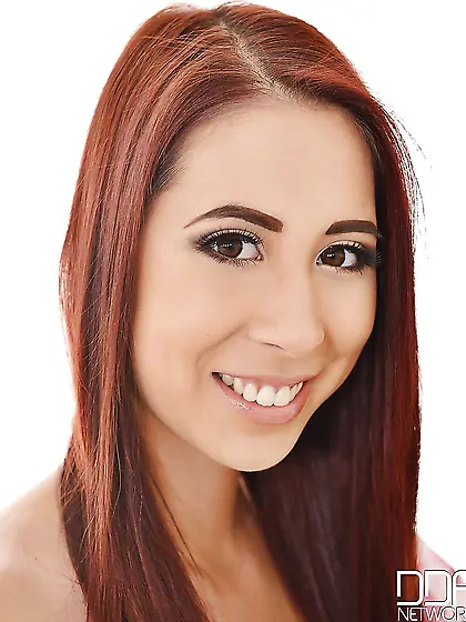 Stunning red-haired belle undresses and reveals tits and cunny i