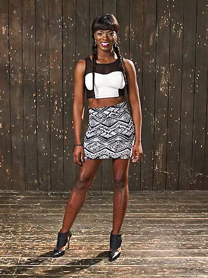 Ebony submissive collects cum