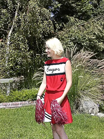 Flexible college cheerleader