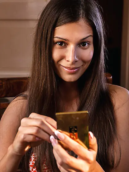 Delicious nymph takes red