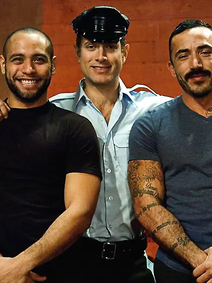 Horny police officer fucks