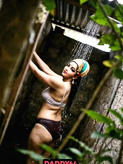 Hot Hindu Devi Durga Mata Bathing