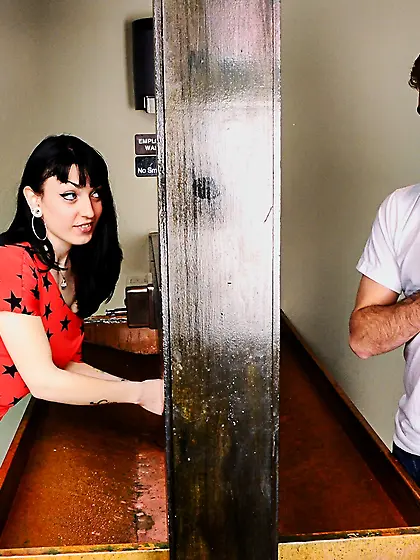 Naughty cute girl red