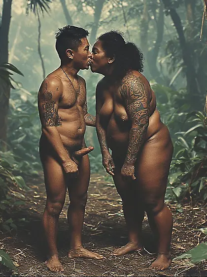 Young Asian Boy ends up with African Warrior