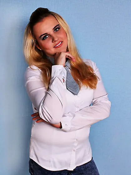 White teen with blonde hair and nice tits