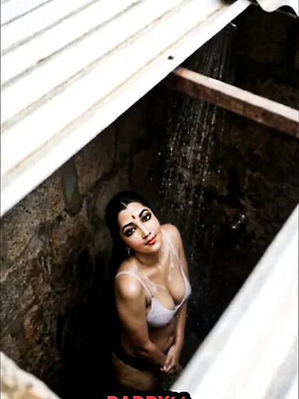 Hot Hindu Devi Durga Mata Bathing