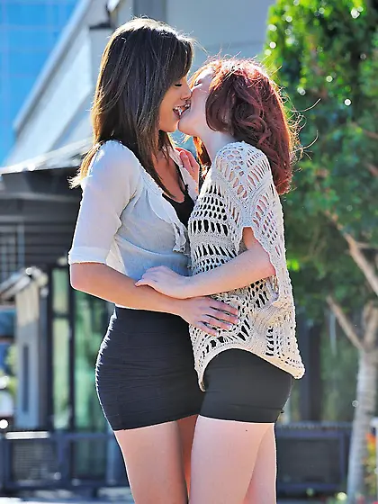 Elle Alexandra and Malena FTV touch each others lovely asses and