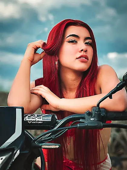 red haired girl,  horny exhibitionist